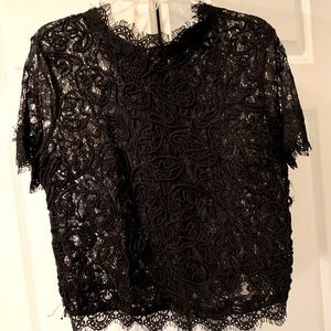 Zara sheer black top